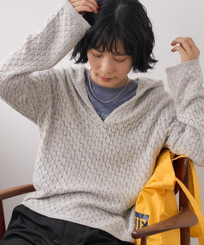 連帽針織套頭衫