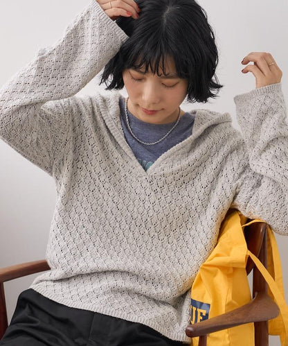 連帽針織套頭衫