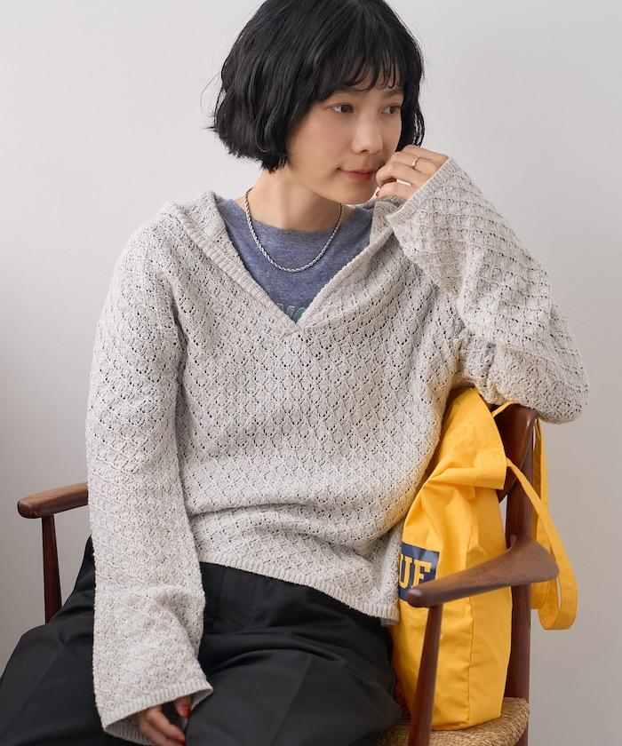 連帽針織套頭衫