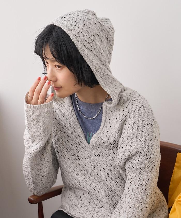 連帽針織套頭衫