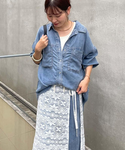 3WAY萊賽爾牛仔襯衫