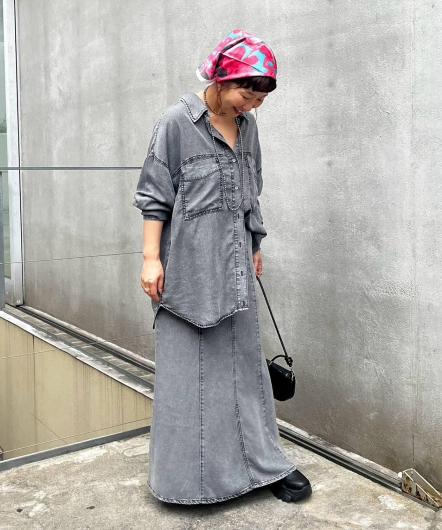 天絲牛仔美人魚半身裙