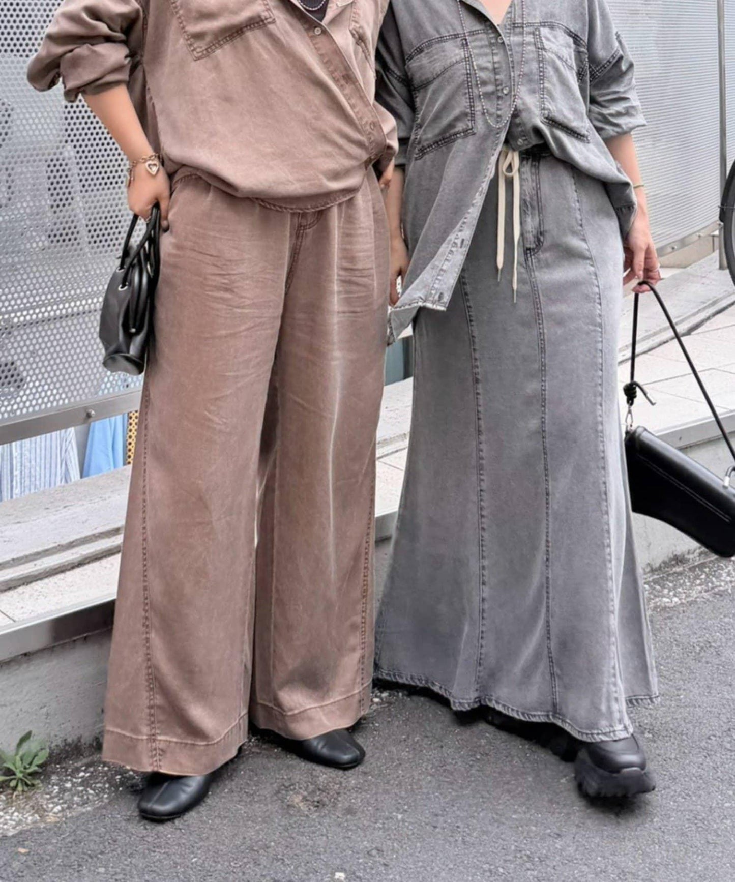 天絲牛仔美人魚半身裙