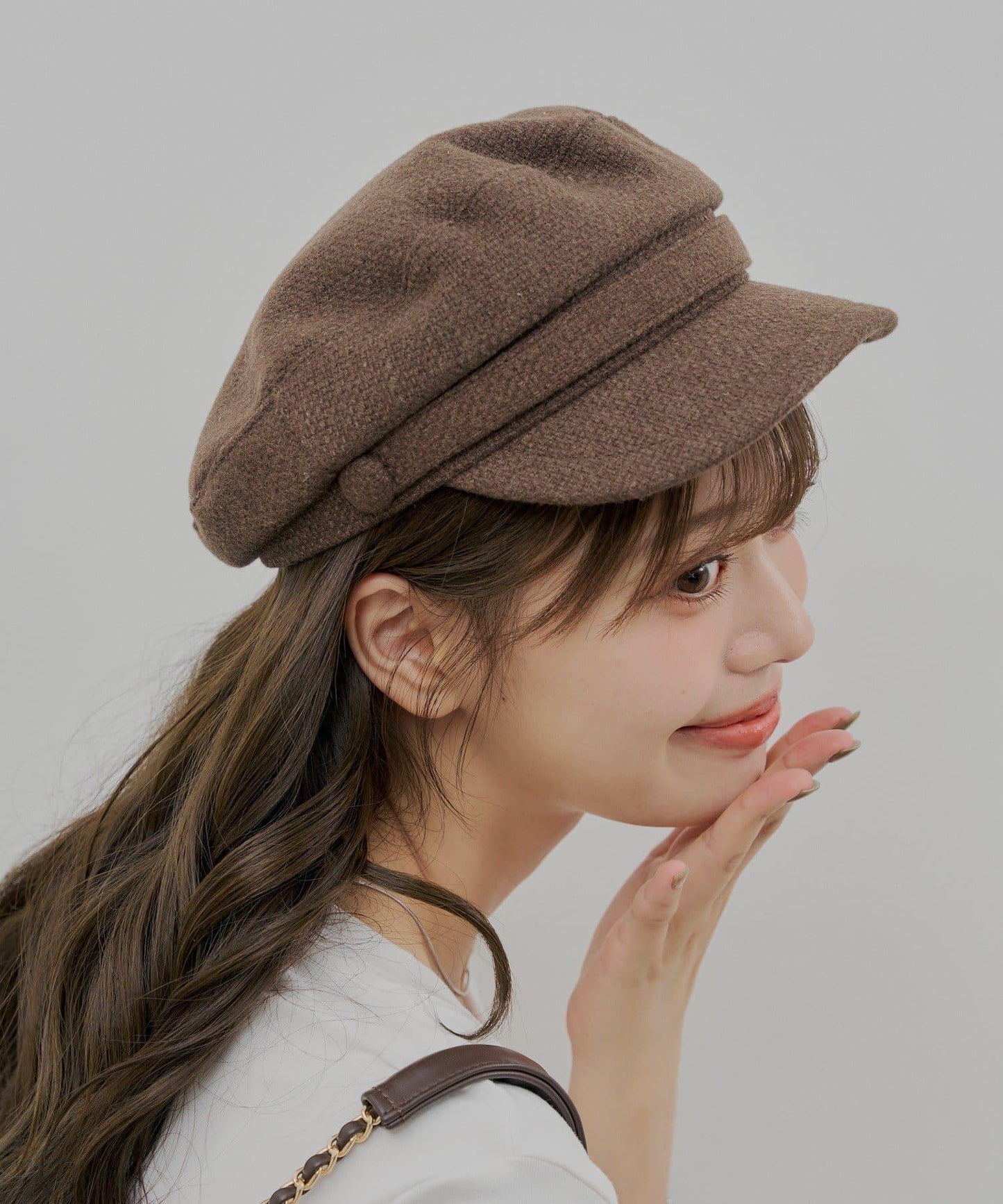くるみ紐扣報童帽