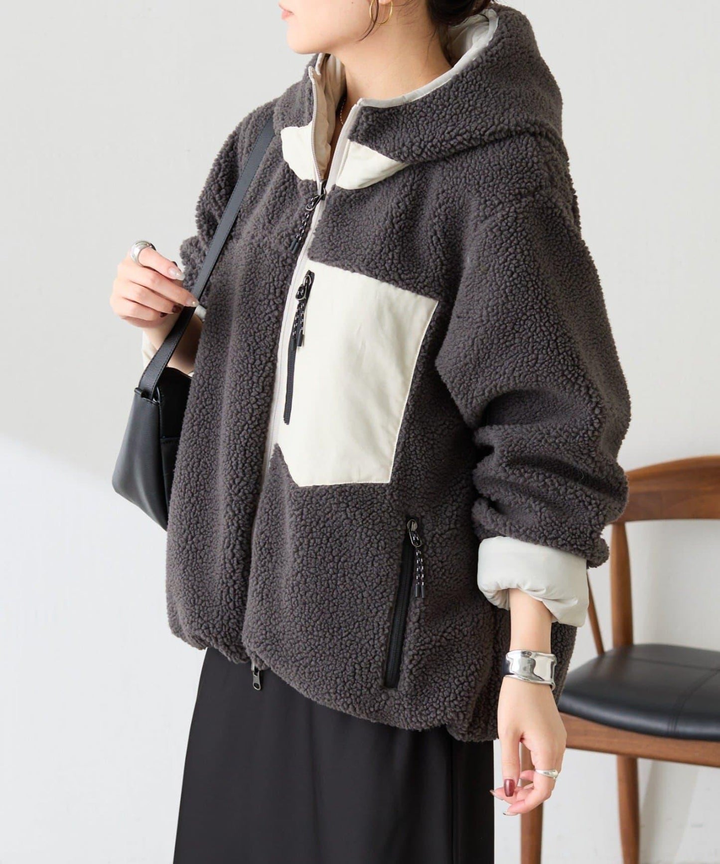 TAION聯名 可翻面羊羔絨羽絨服