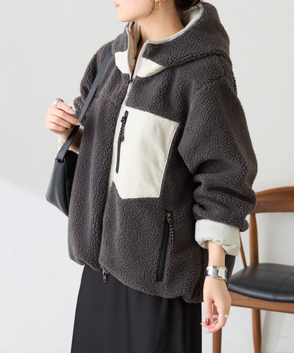 TAION聯名 可翻面羊羔絨羽絨服