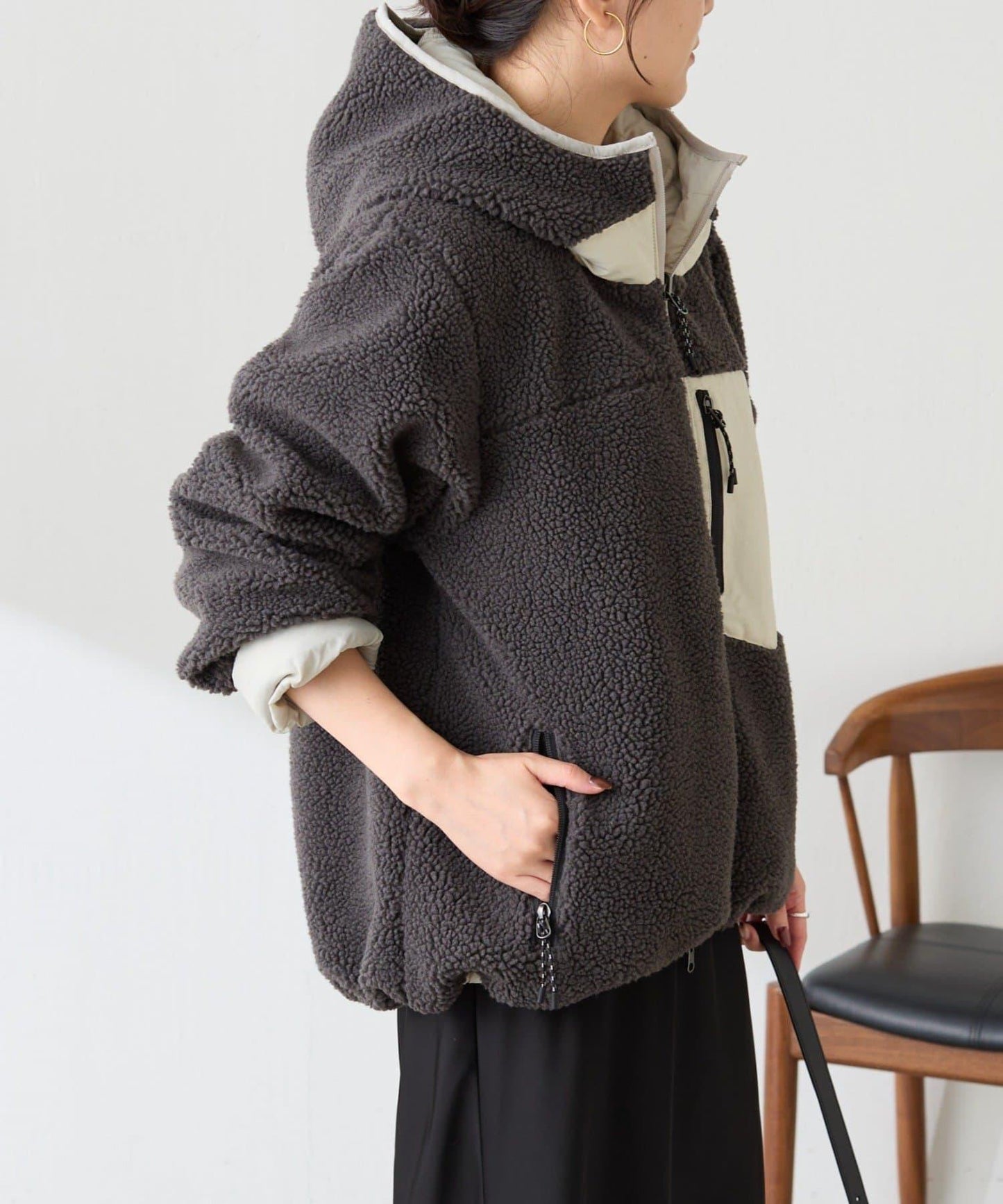 TAION聯名 可翻面羊羔絨羽絨服
