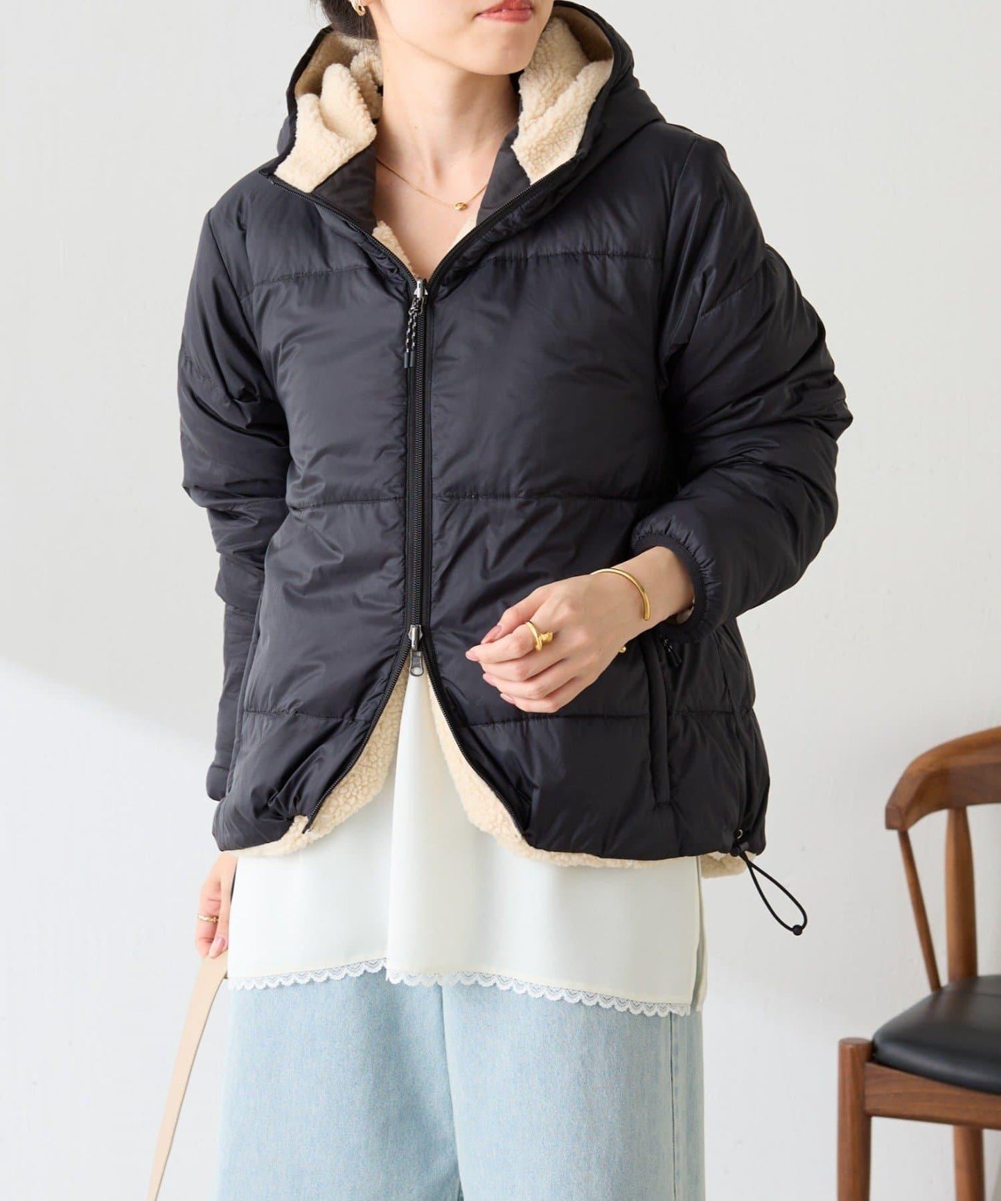 TAION聯名 可翻面羊羔絨羽絨服