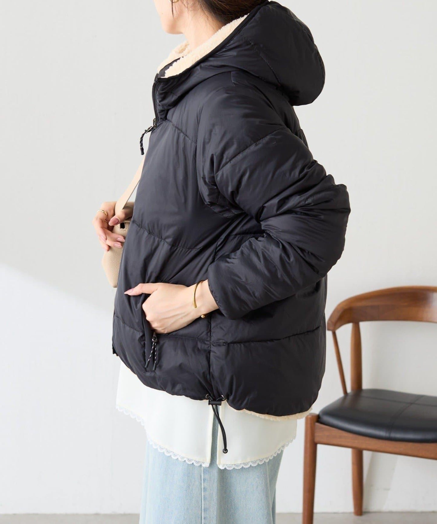 TAION聯名 可翻面羊羔絨羽絨服