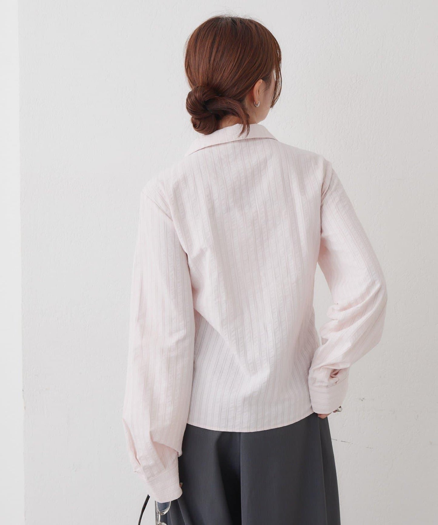 翻領收腰襯衫