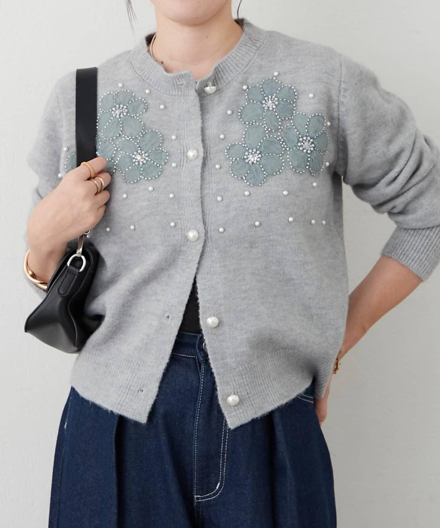 刺繡圖案針織開衫