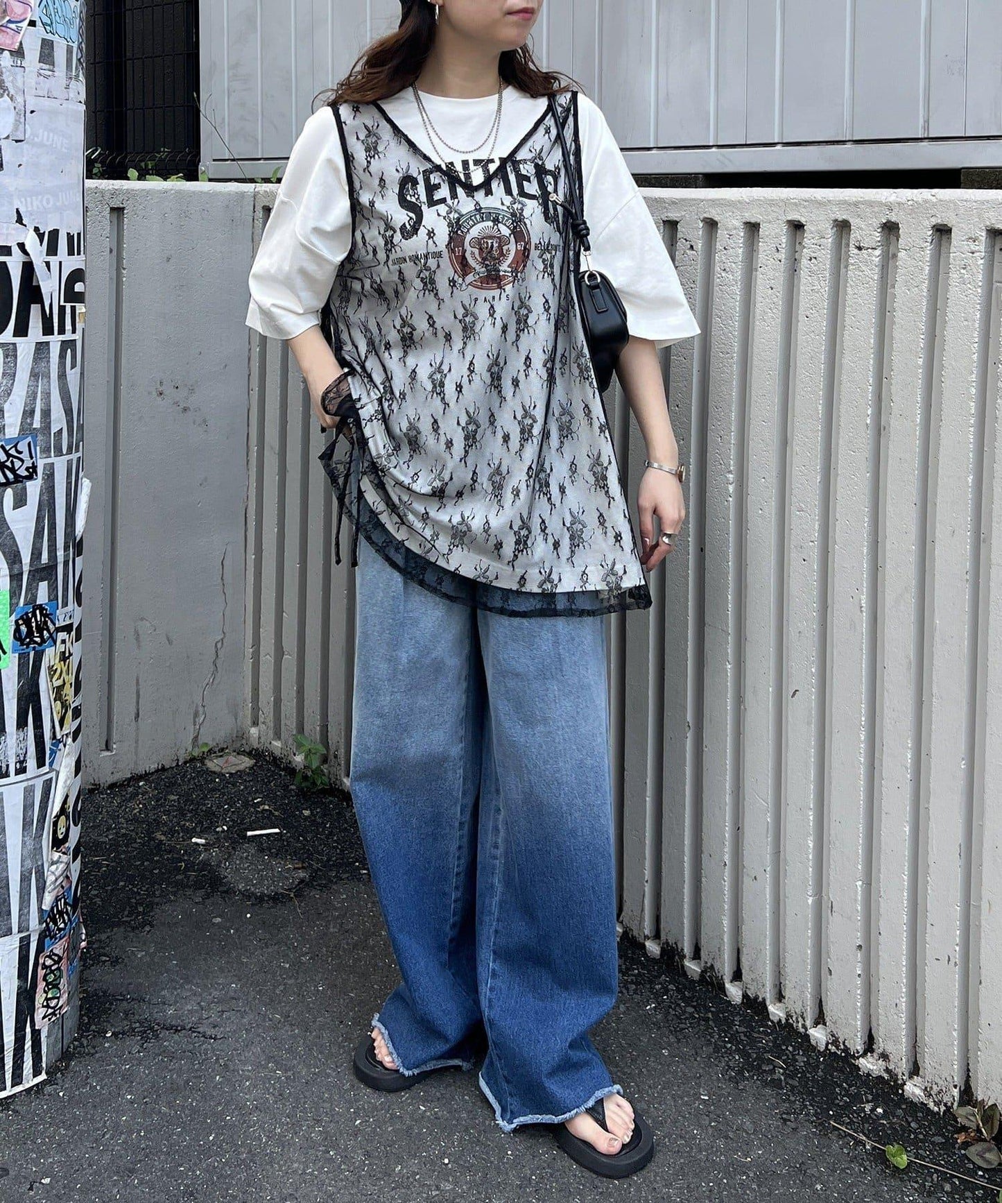 【NUNIFE】蕾絲側邊蝴蝶結馬甲
