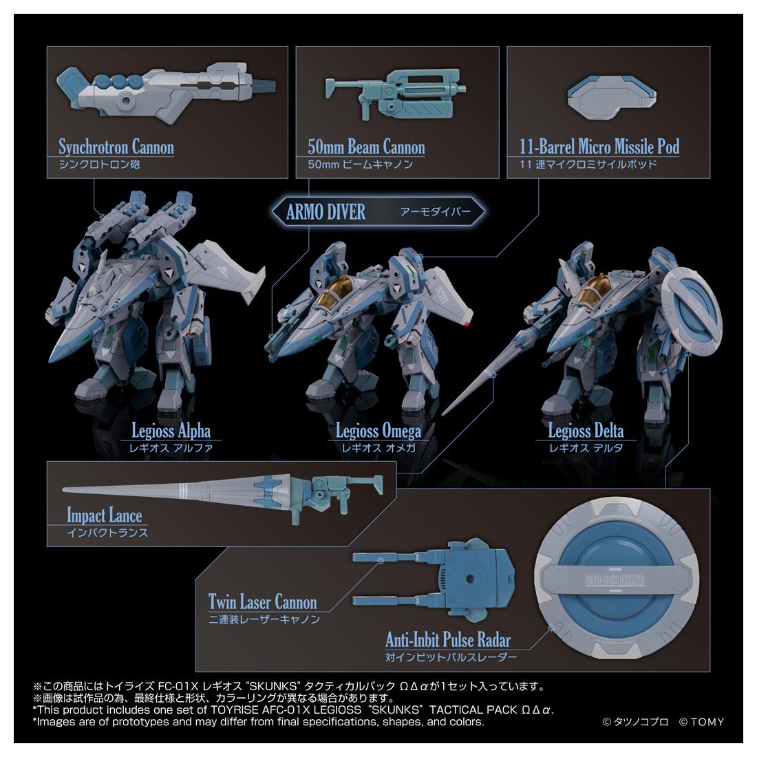 機甲創世記モスピーダ ANOTHER GENESIS（機甲創世記） トイライズ AFC-01X レギオス“SKUNKs” 戰術揹包 ΩΔα
