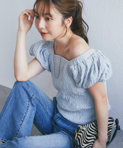 miki監修 泡泡袖褶皺襯衫