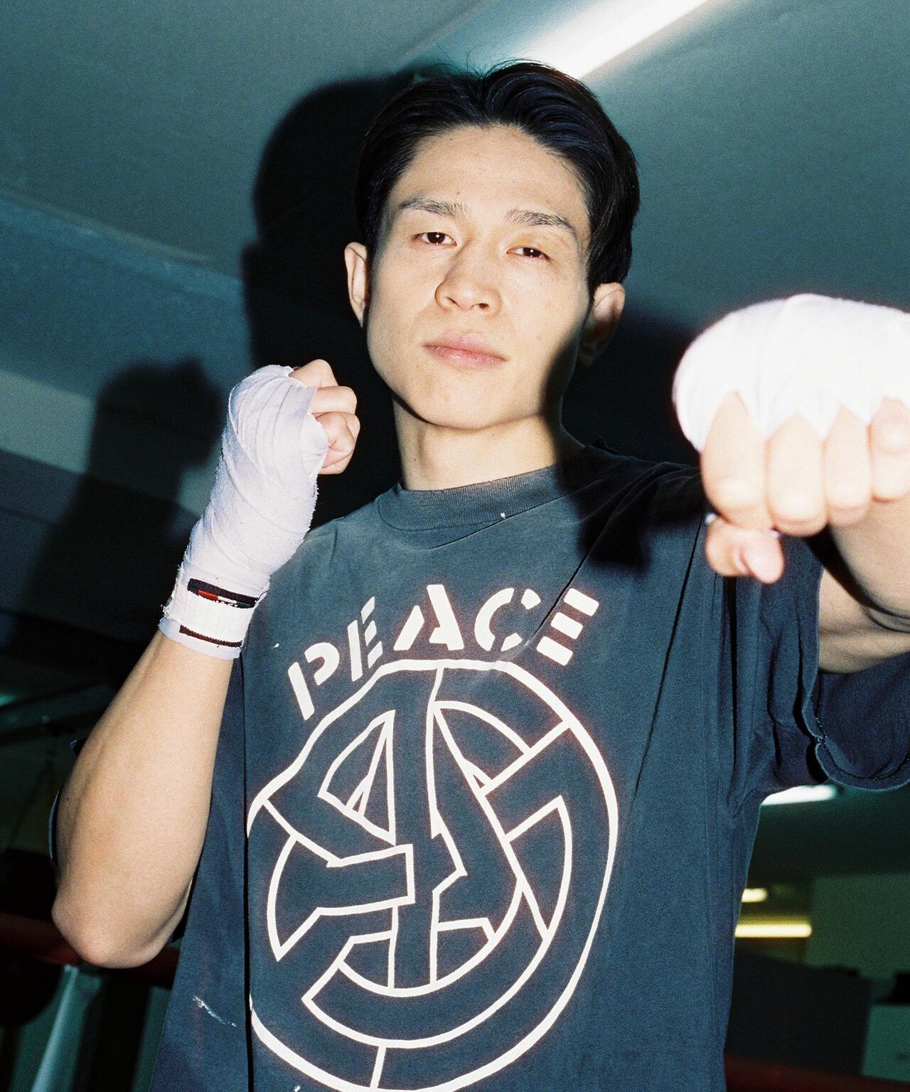 SAINT MICHAEL BKM_SS T-SHIRT PEACE BLACK 短袖T恤