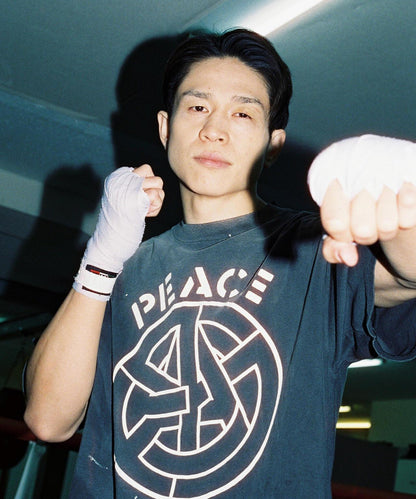 SAINT MICHAEL BKM_SS T-SHIRT PEACE BLACK 短袖T恤