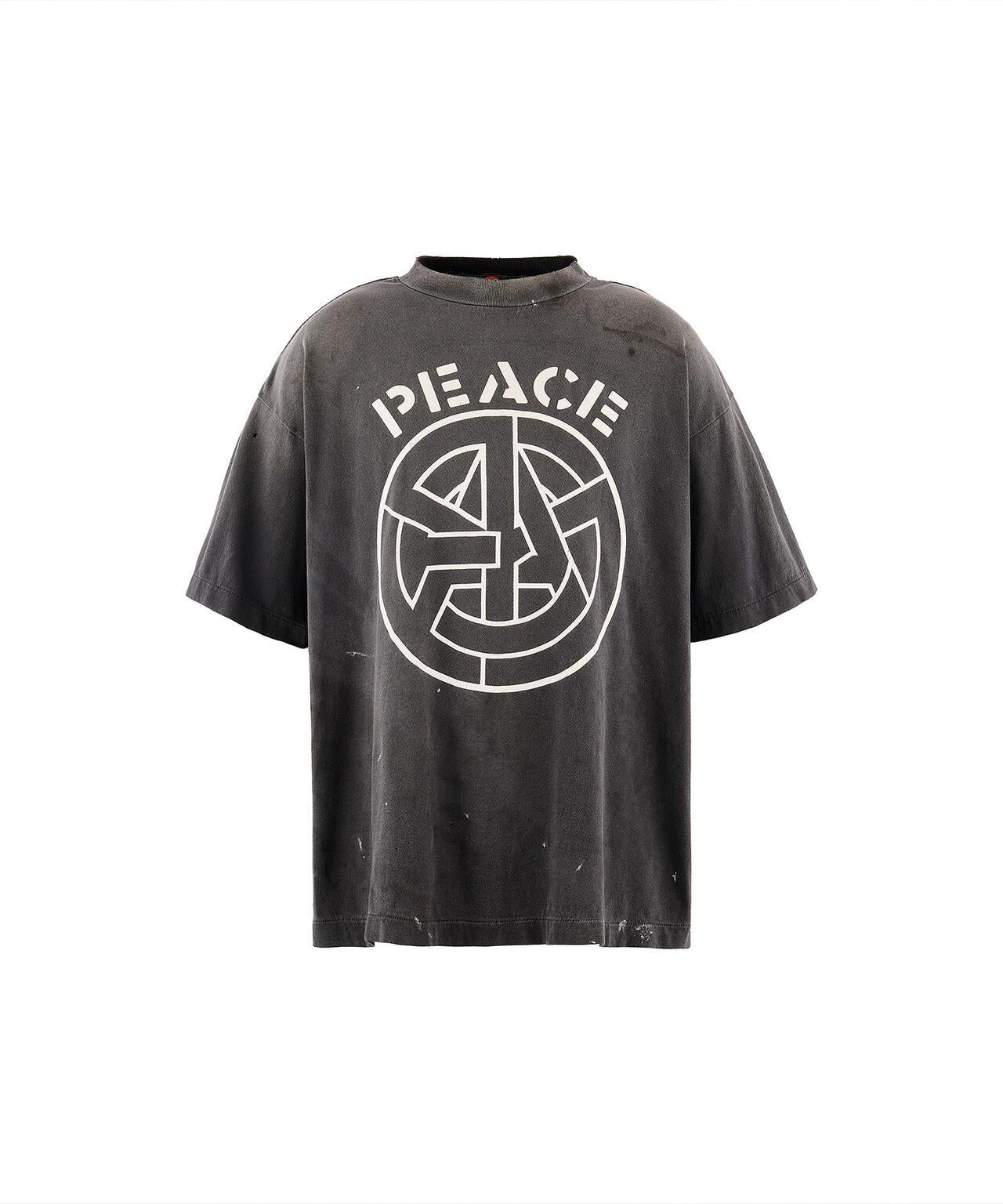 SAINT MICHAEL BKM_SS T-SHIRT PEACE BLACK 短袖T恤