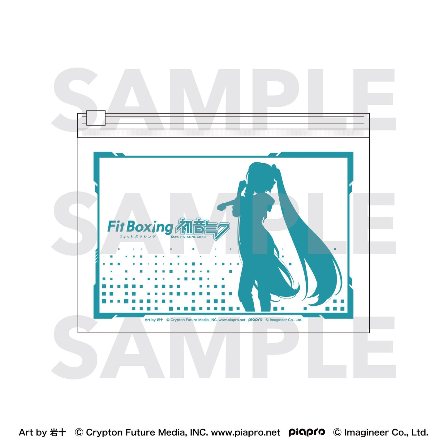 初音未來 Fit Boxing feat. 初音未來 Art by 巖十 透明化妝包 初音未來