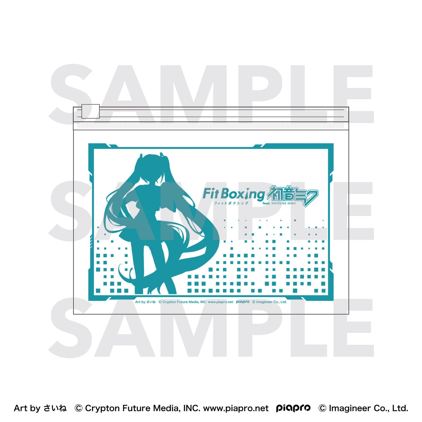 初音ミク（初音未來） Fit Boxing feat. 初音ミク Art by さいね 透明化妝包