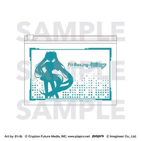 初音ミク（初音未來） Fit Boxing feat. 初音ミク Art by さいね 透明化妝包