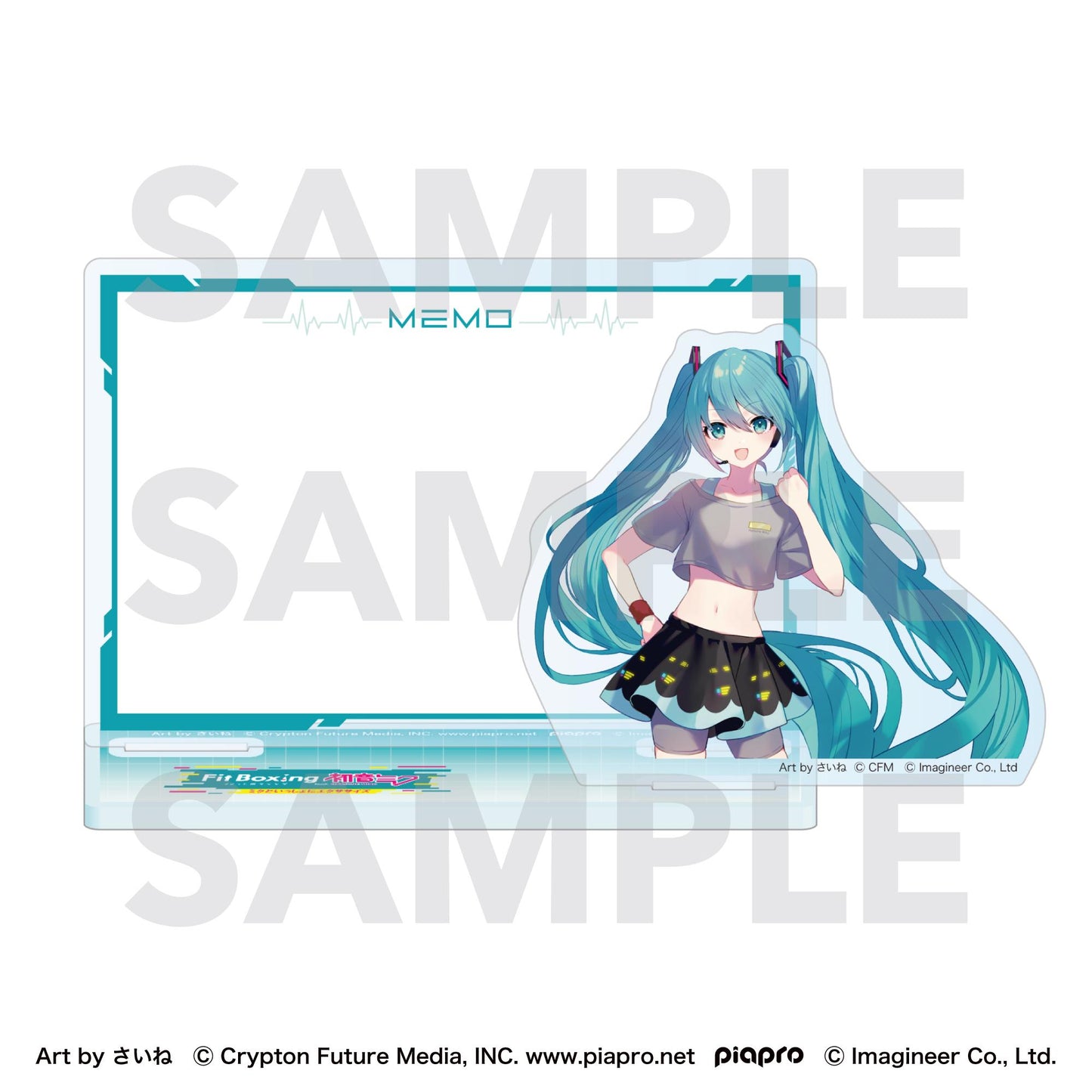 初音ミク（初音未來） Fit Boxing feat. 初音ミク Art by さいね 亞克力留言立牌