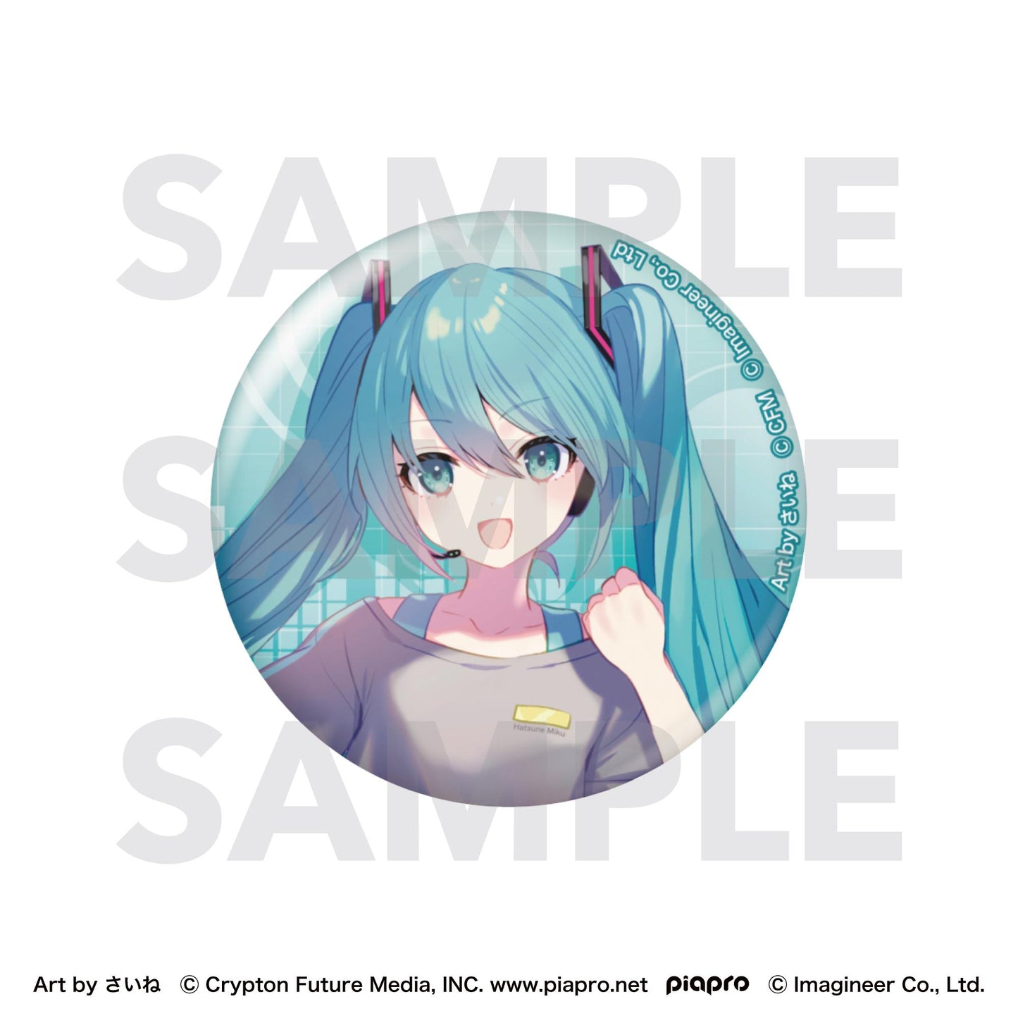 初音未來 Fit Boxing feat. 初音未來 Art by さいね 閃粉徽章 初音未來