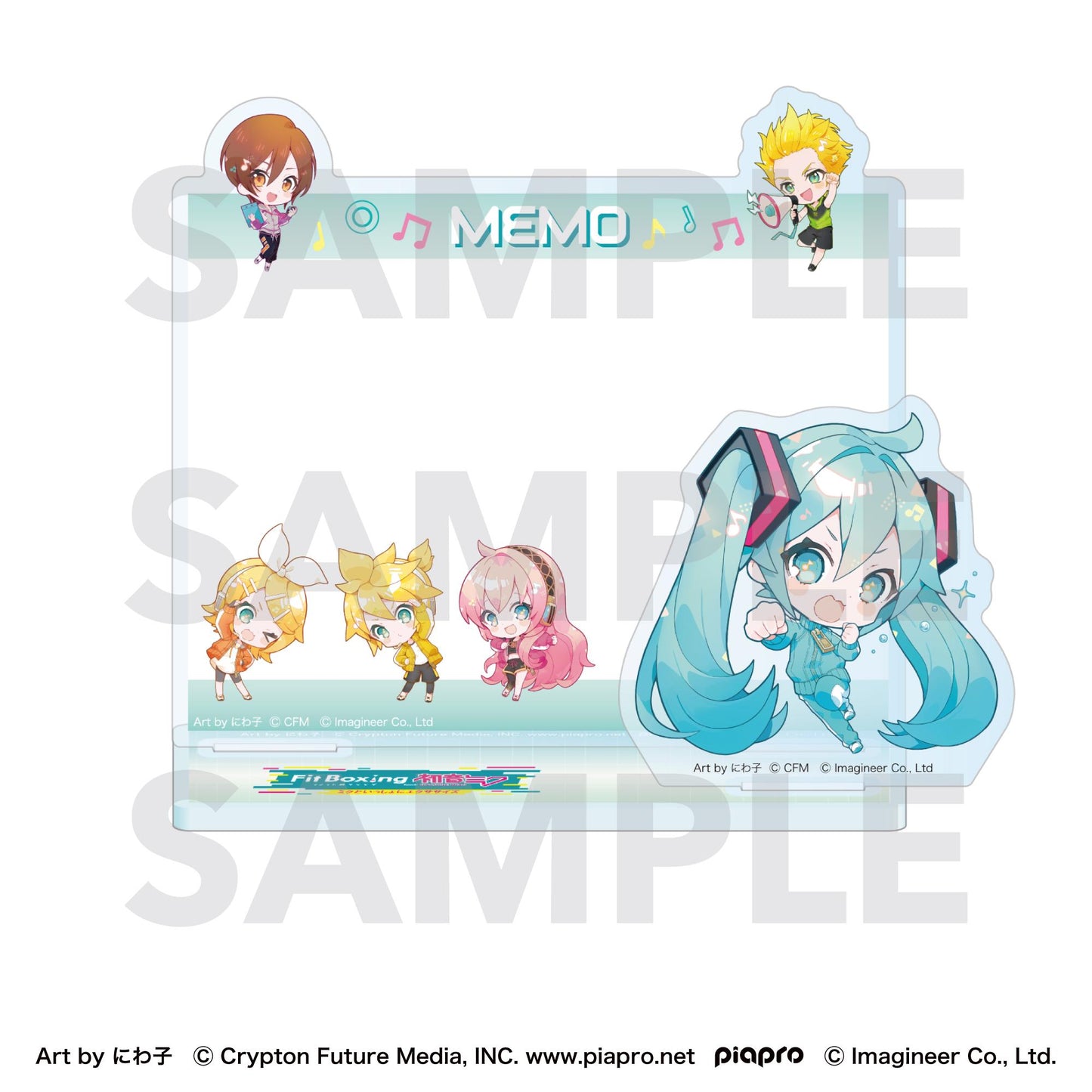 初音ミク（初音未來） Fit Boxing feat. 初音ミク Art by にわ子 亞克力留言立牌 異形角色套裝