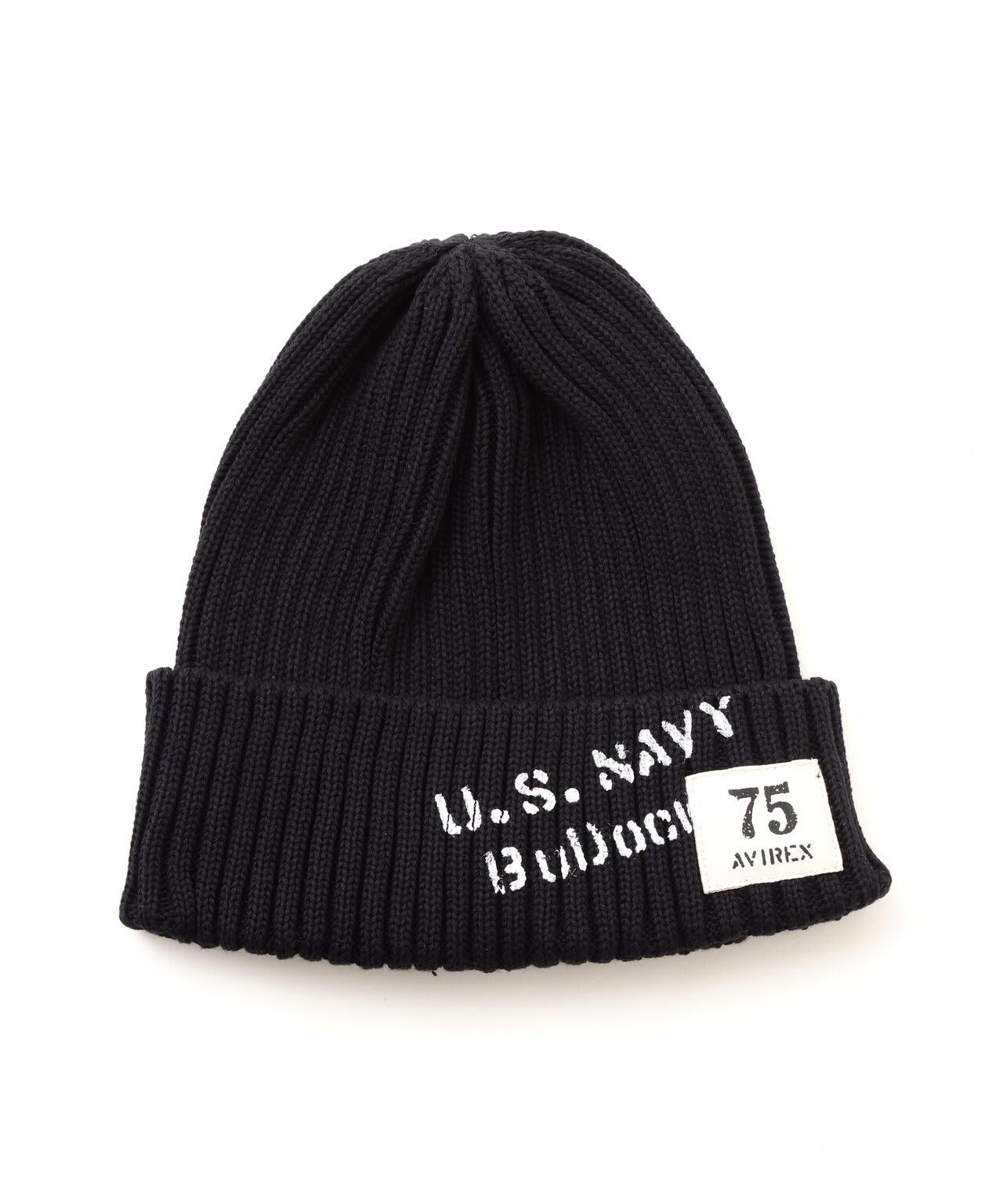 《NAVAL COLLECTION》SURPLUS STENCILPRINT COTTON 針織帽