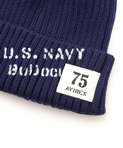 《NAVAL COLLECTION》SURPLUS STENCILPRINT COTTON 針織帽