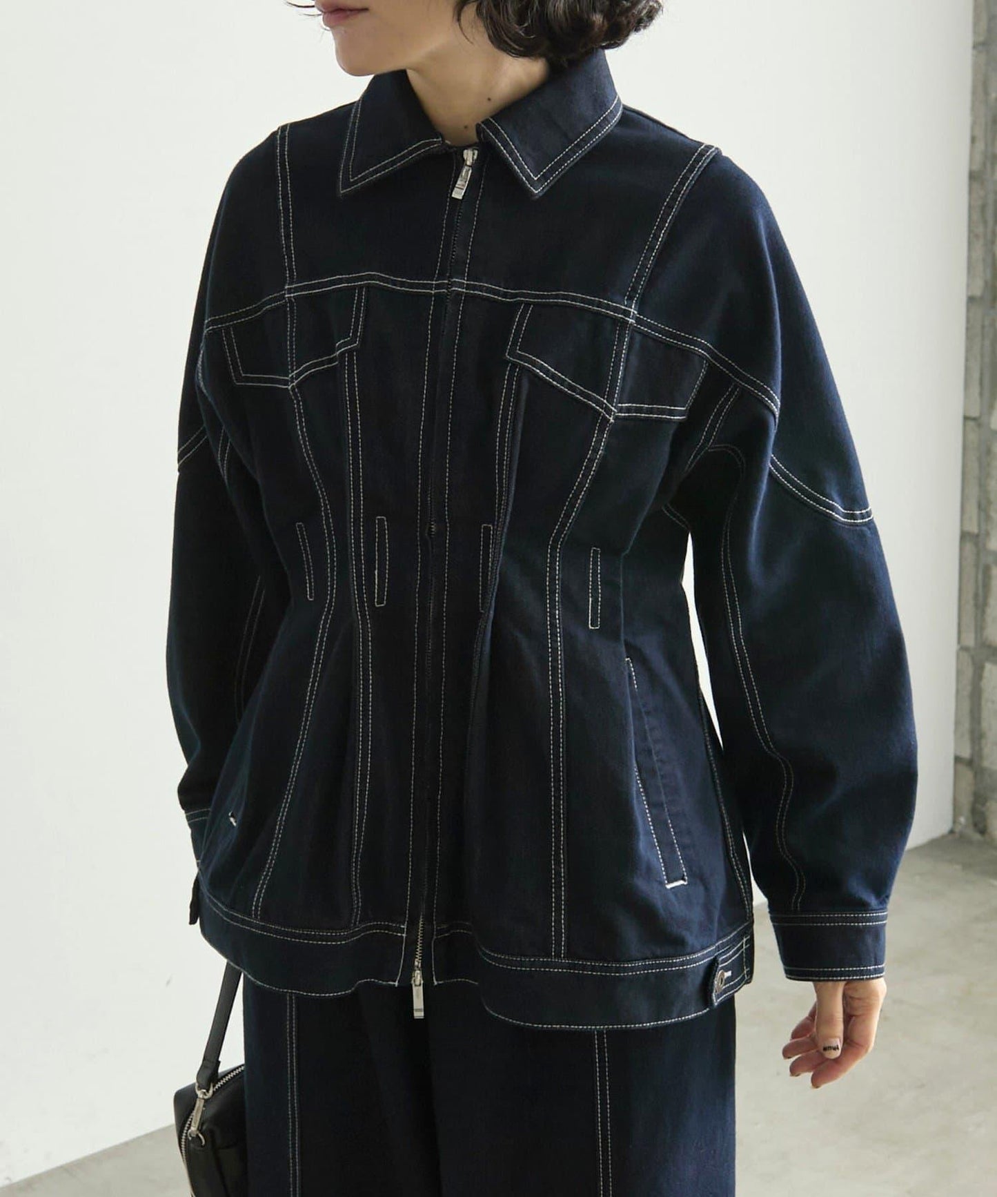 雙拉鍊 3D 牛仔夾克 SUM1 STYLE