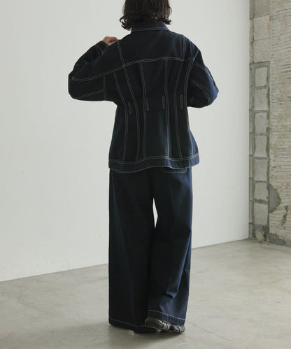 雙拉鍊 3D 牛仔夾克 SUM1 STYLE
