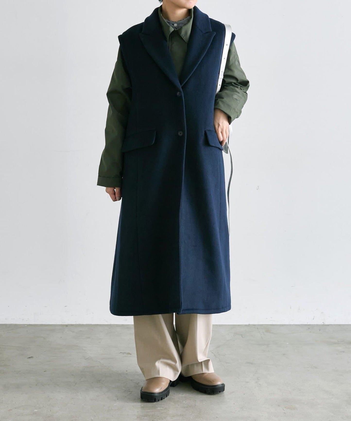 SUM1 STYLE(スミスタイル) 兩件套 長款馬刺繡外套