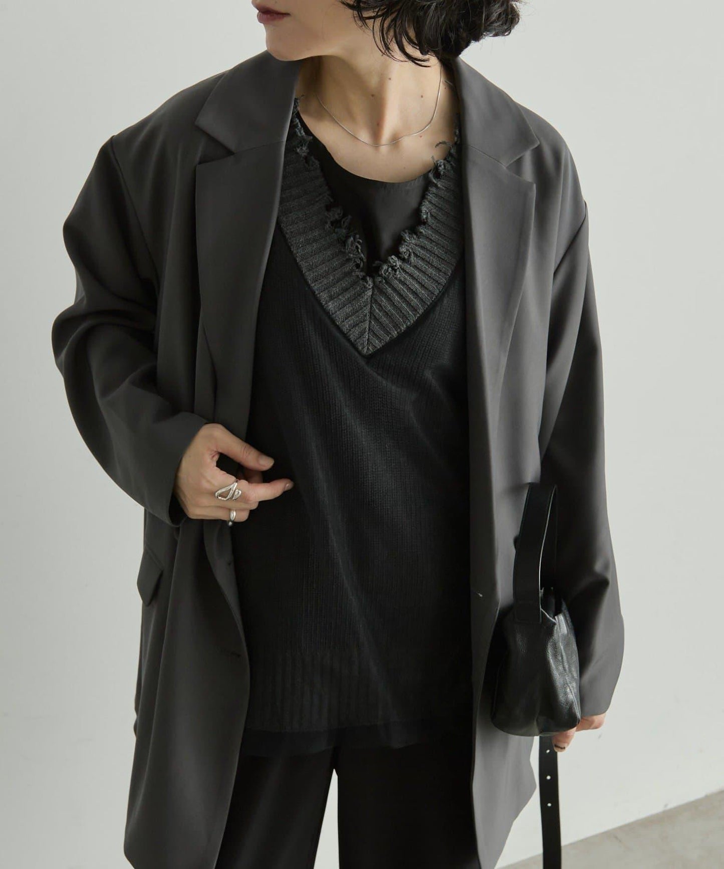 SUM1 STYLE 破洞薄紗針織馬甲