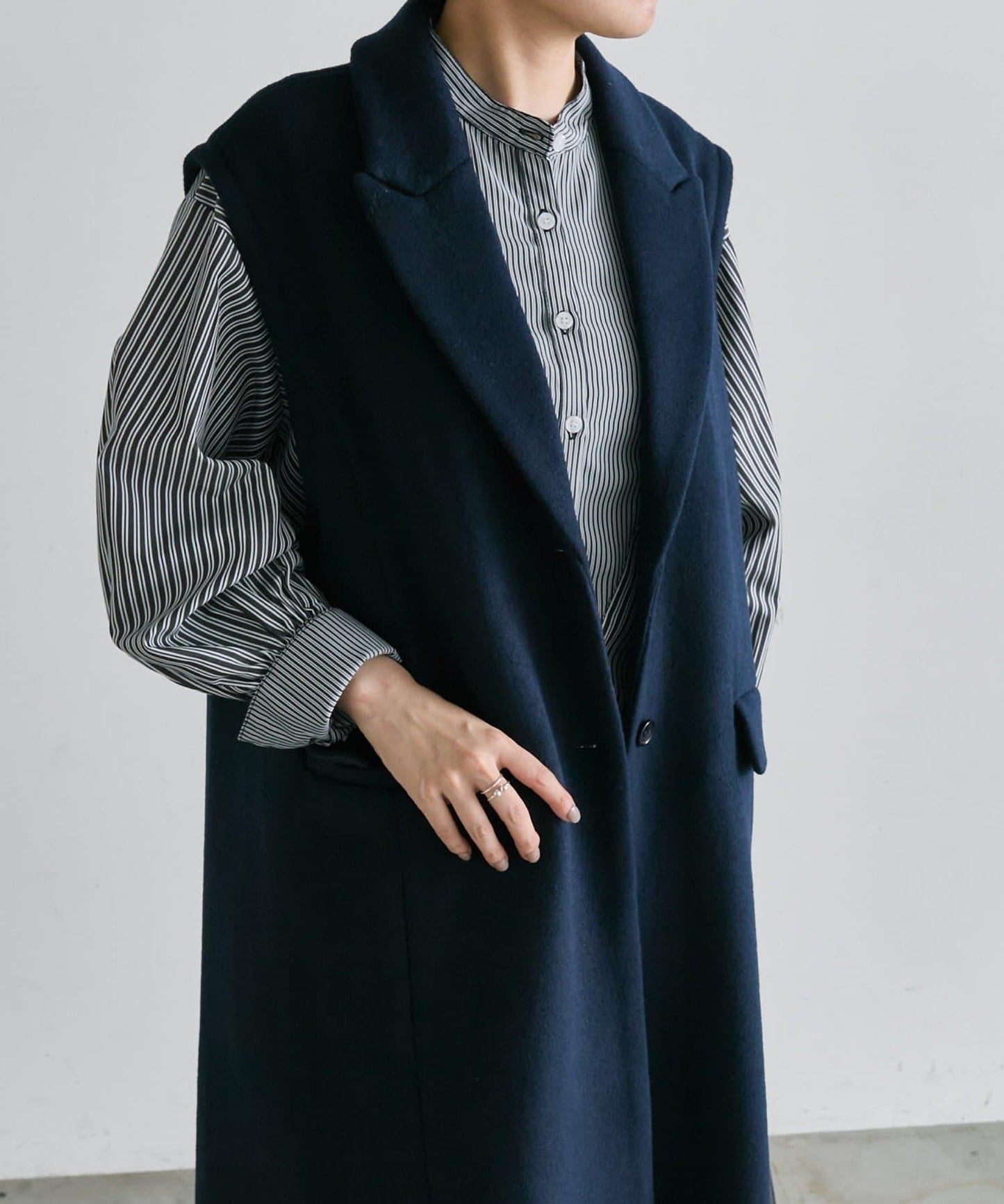 SUM1 STYLE(スミスタイル) 兩件套 長款馬刺繡外套