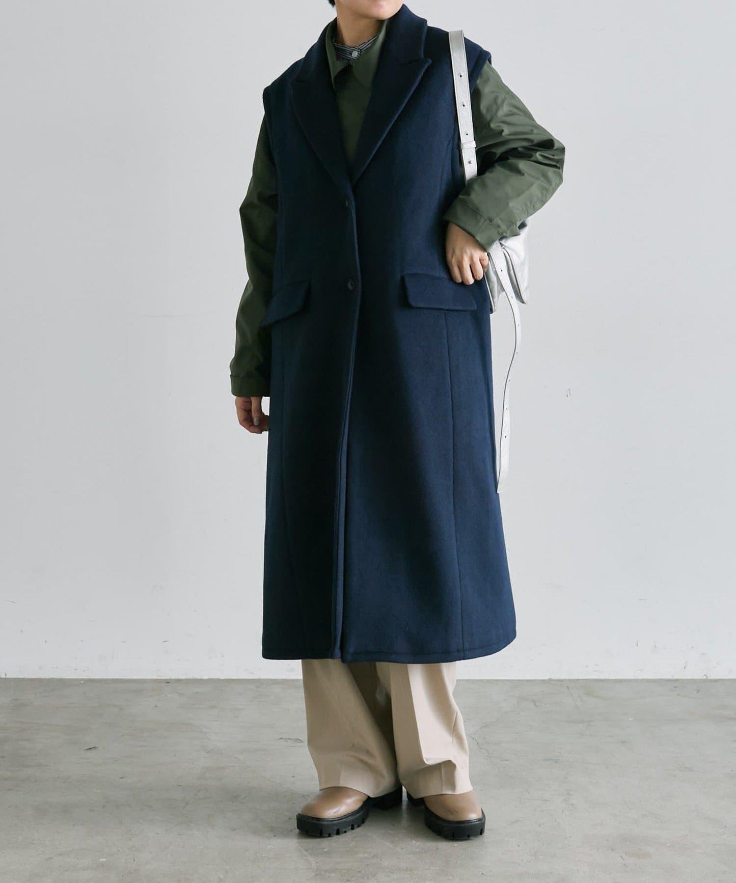 SUM1 STYLE(スミスタイル) 兩件套 長款馬刺繡外套