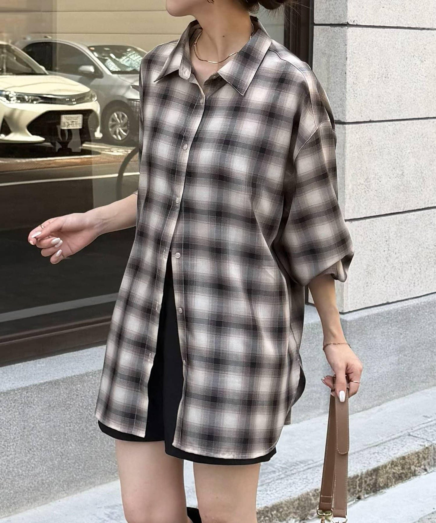 格紋2WAY襯衫