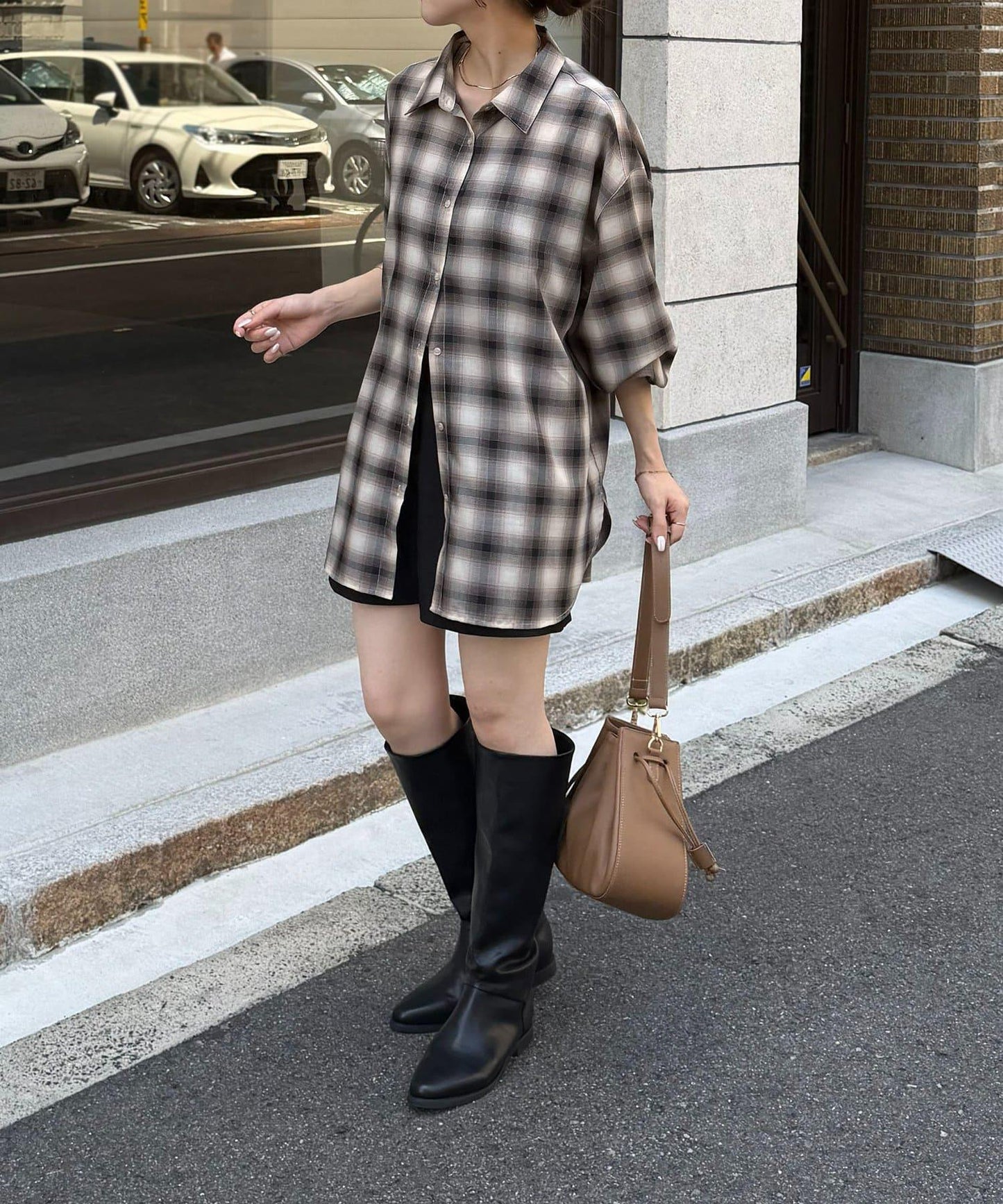 格紋2WAY襯衫