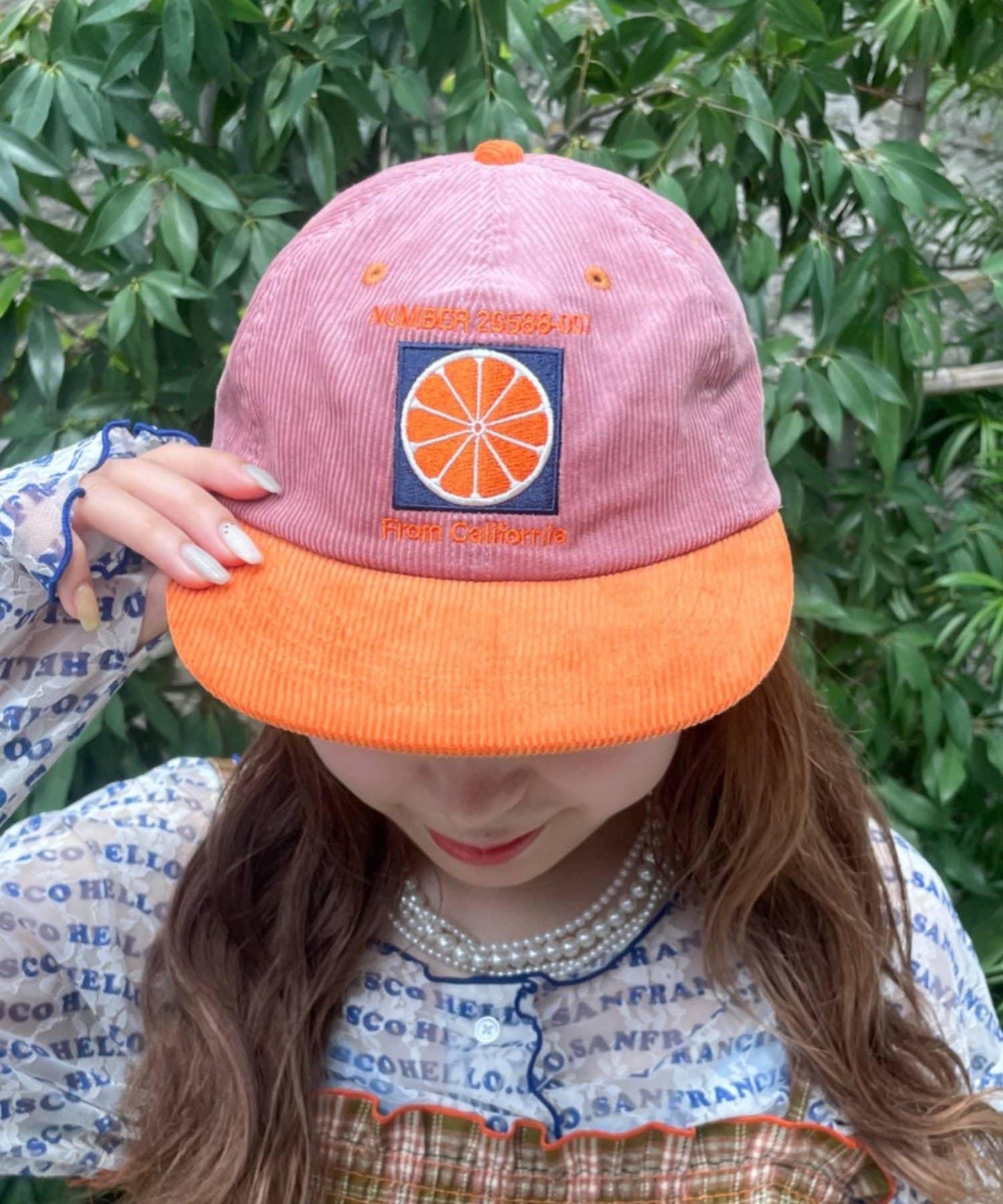 HELLO.SANFRANCISCO 雙色Logo燈芯絨棒球帽