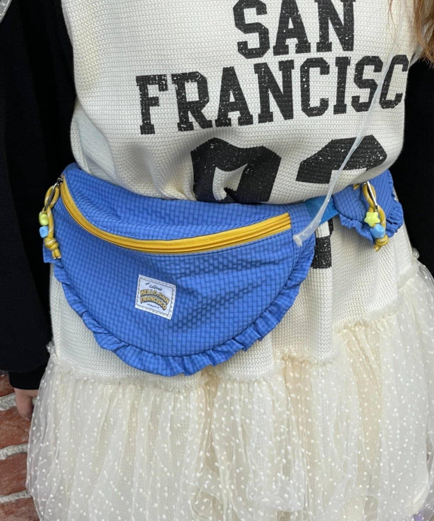 HELLO.SANFRANCISCO 褶邊組合腰包