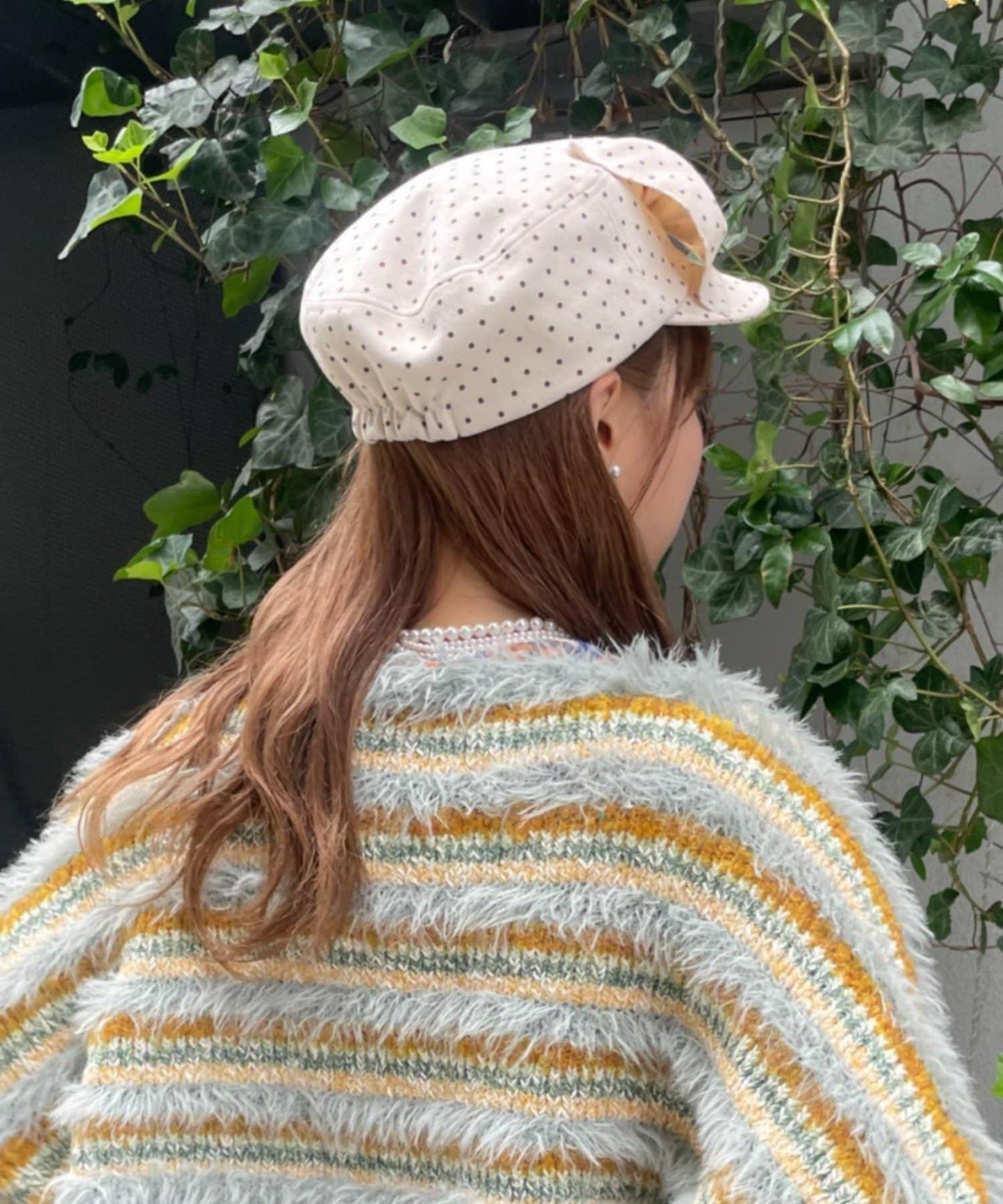 HELLO.SANFRANCISCO 大蝴蝶結波點燈芯絨棒球帽