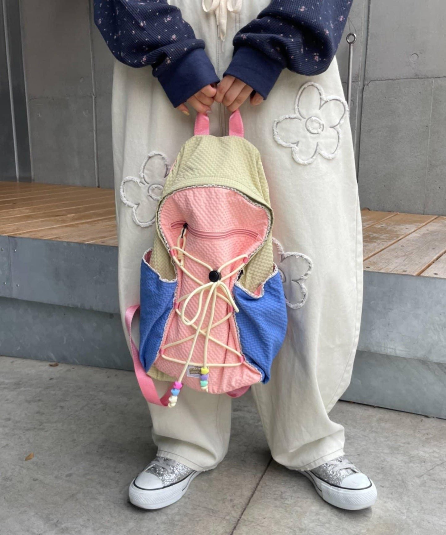 HELLO.SANFRANCISCO 彩色唇印雙肩包