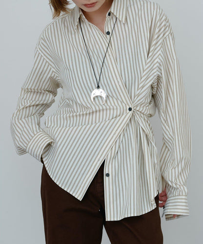 【Nuition】條紋2WAY襯衫