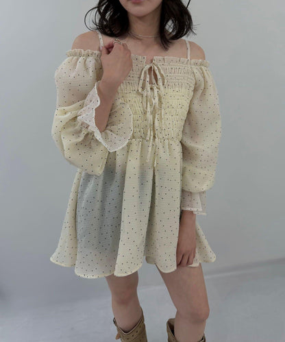【mline】波點雪紡楊柳 襯衫