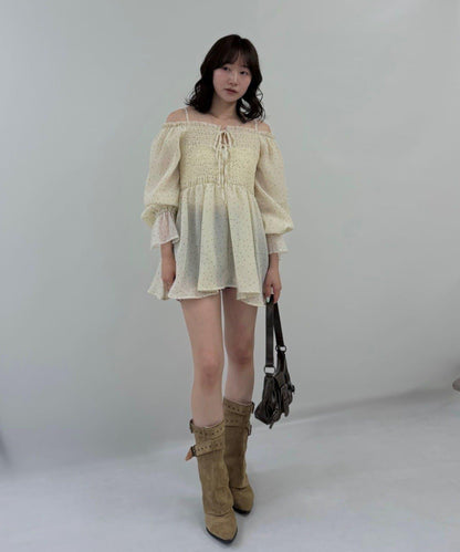 【mline】波點雪紡楊柳 襯衫