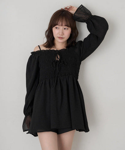【mline】波點雪紡楊柳 襯衫