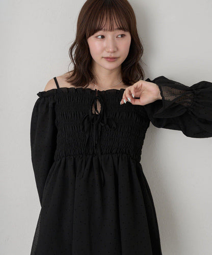 【mline】波點雪紡楊柳 襯衫
