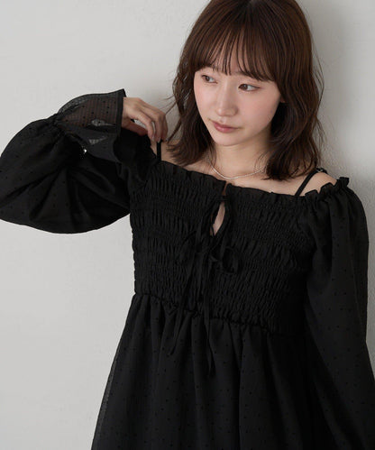 【mline】波點雪紡楊柳 襯衫