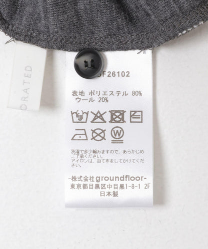 UNDECORATED WOOL SHEER HENRY NECK 上衣