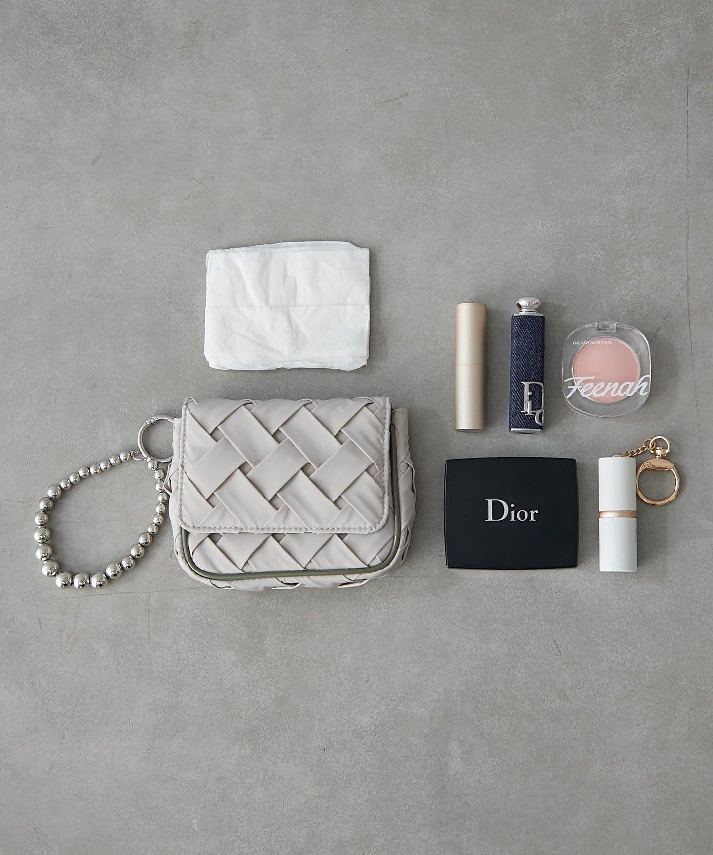 Suede Tissue Pocket Charm Pouch 零錢包