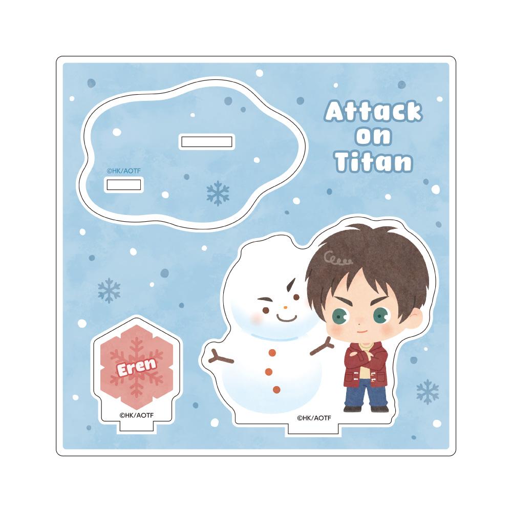 進擊的巨人（進擊的巨人） ちびキャラアクリルスタンド 雪だるまver. / エレン・イェーガー 亞克力立牌